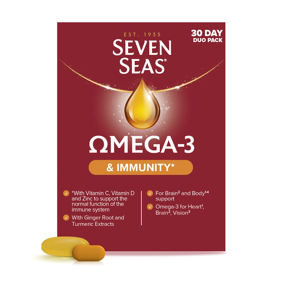 image 1 of Seven Seas Omega-3 & Immunity Fish Oil Capsules 30 Day Duo Pack