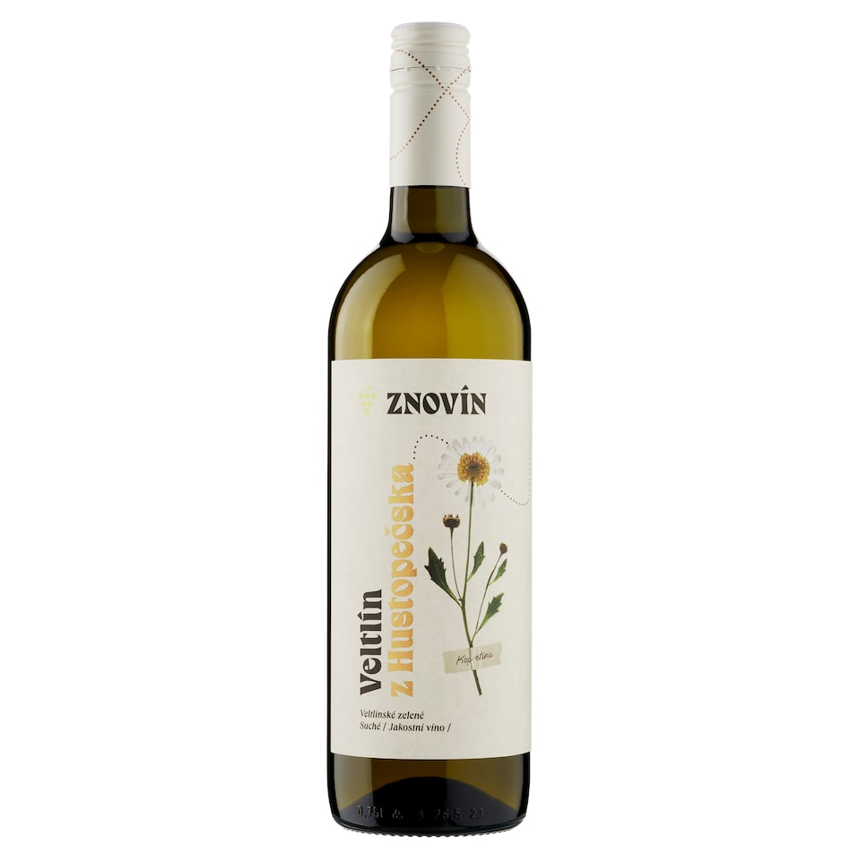 Obrázek 1 pro produkt Znovín Veltlínské zelené odrůdové bílé víno jakostní suché 0,75l