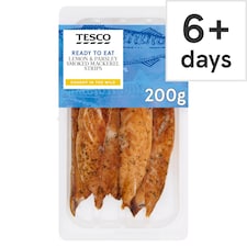 Tesco Lemon & Parsley Smoked Mackerel Strips 200G