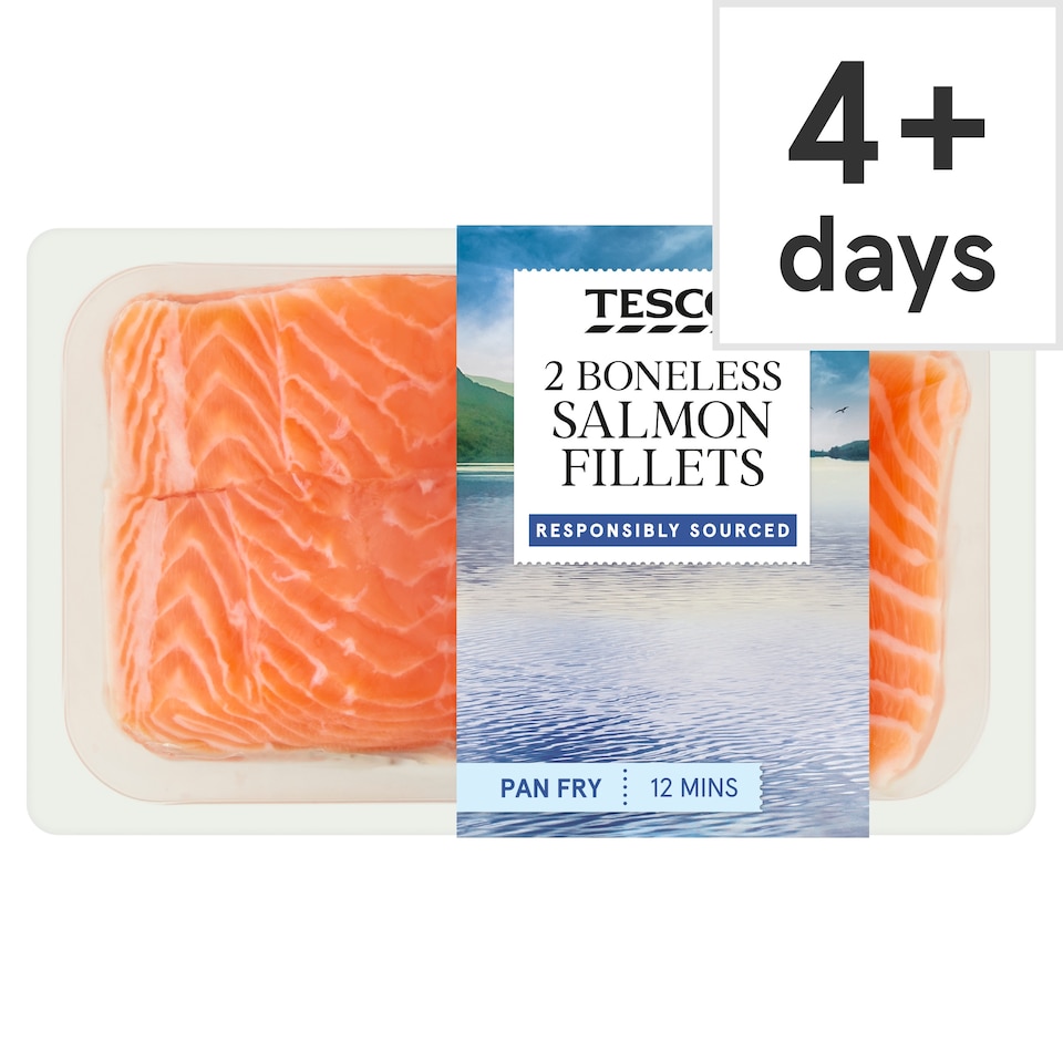 Tesco 2 Boneless Salmon Fillets 260G