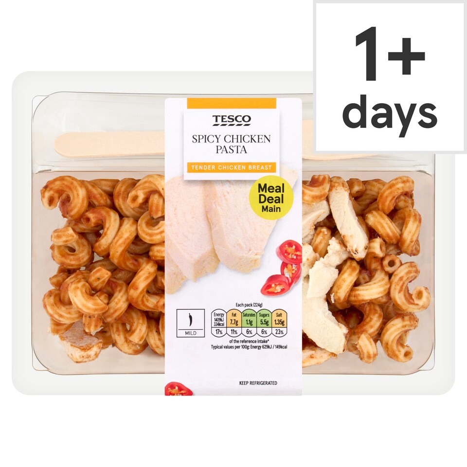 Tesco Spicy Chicken Pasta 224g