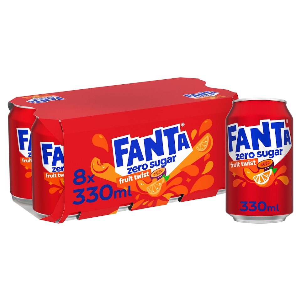 image 1 of Fanta Zero Fruit Twist 8x330ml 