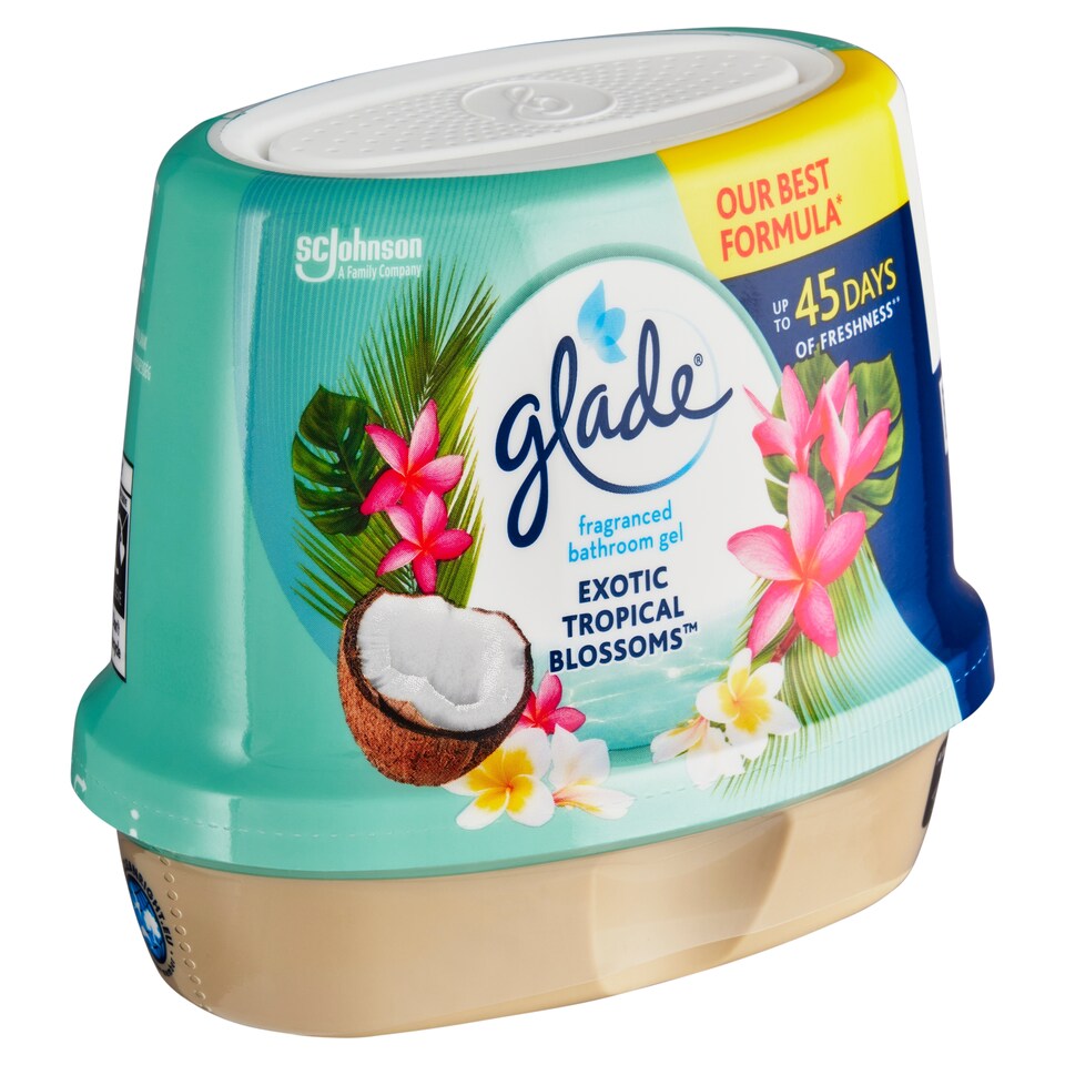 obrázok 1 z Glade Exotic Tropical Blossoms vonný gél do kúpeľne 180 g