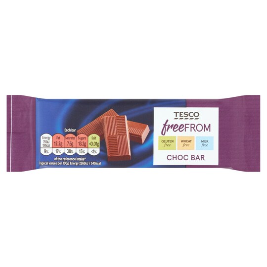 Tesco Free From Chocolate Bar 35G Tesco Groceries