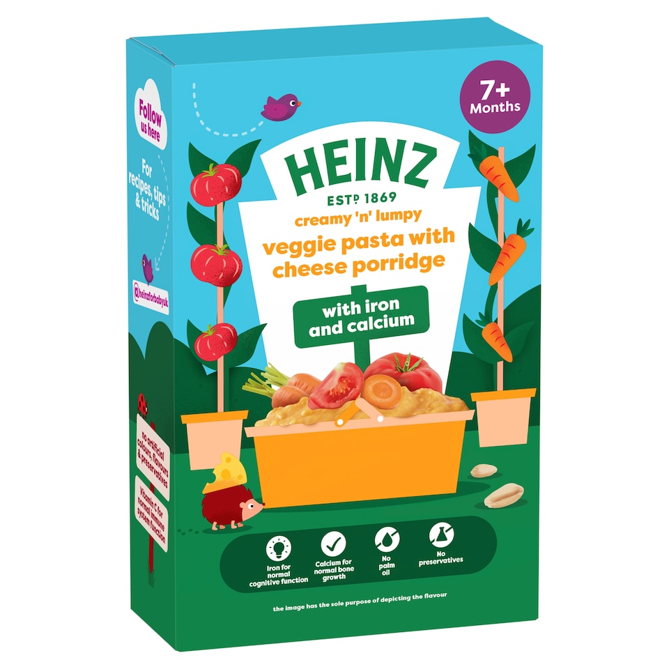 image 1 of Heinz Veggie Pasta with Cheese Porridge 200g