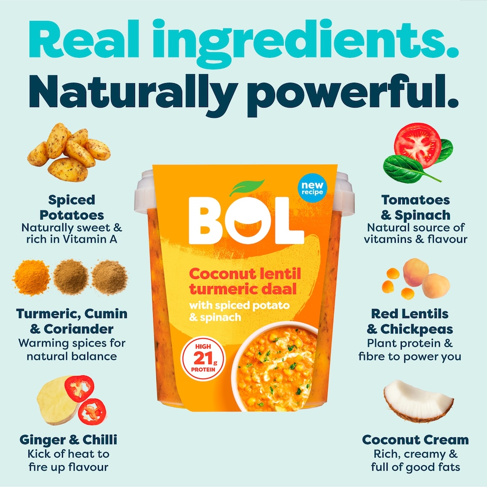 image 1 of BOL Coconut Turmeric Lentil Daal Power Pot 450g