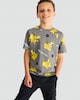 image 2 of Pokémon Pikachu Print Pure Cotton Short Sleeved T-Shirt in Grey