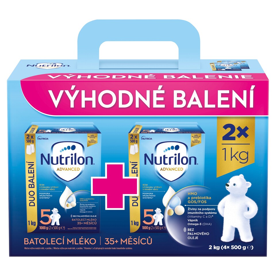 Obrázek 1 pro produkt Nutrilon 5 Advanced batolecí mléko od uk. 35. měsíce 2 x 1000g