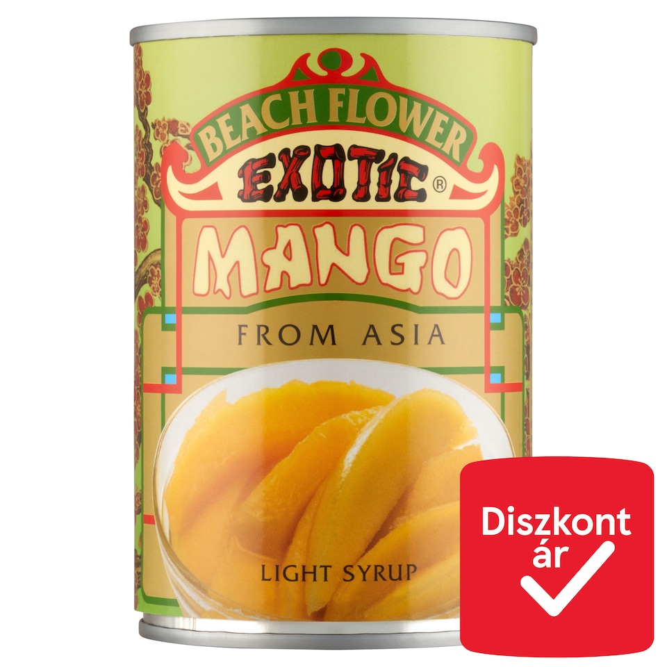 Beach Flower hámozott, szeletelt, enyhén cukrozott mangó befőtt 425 g