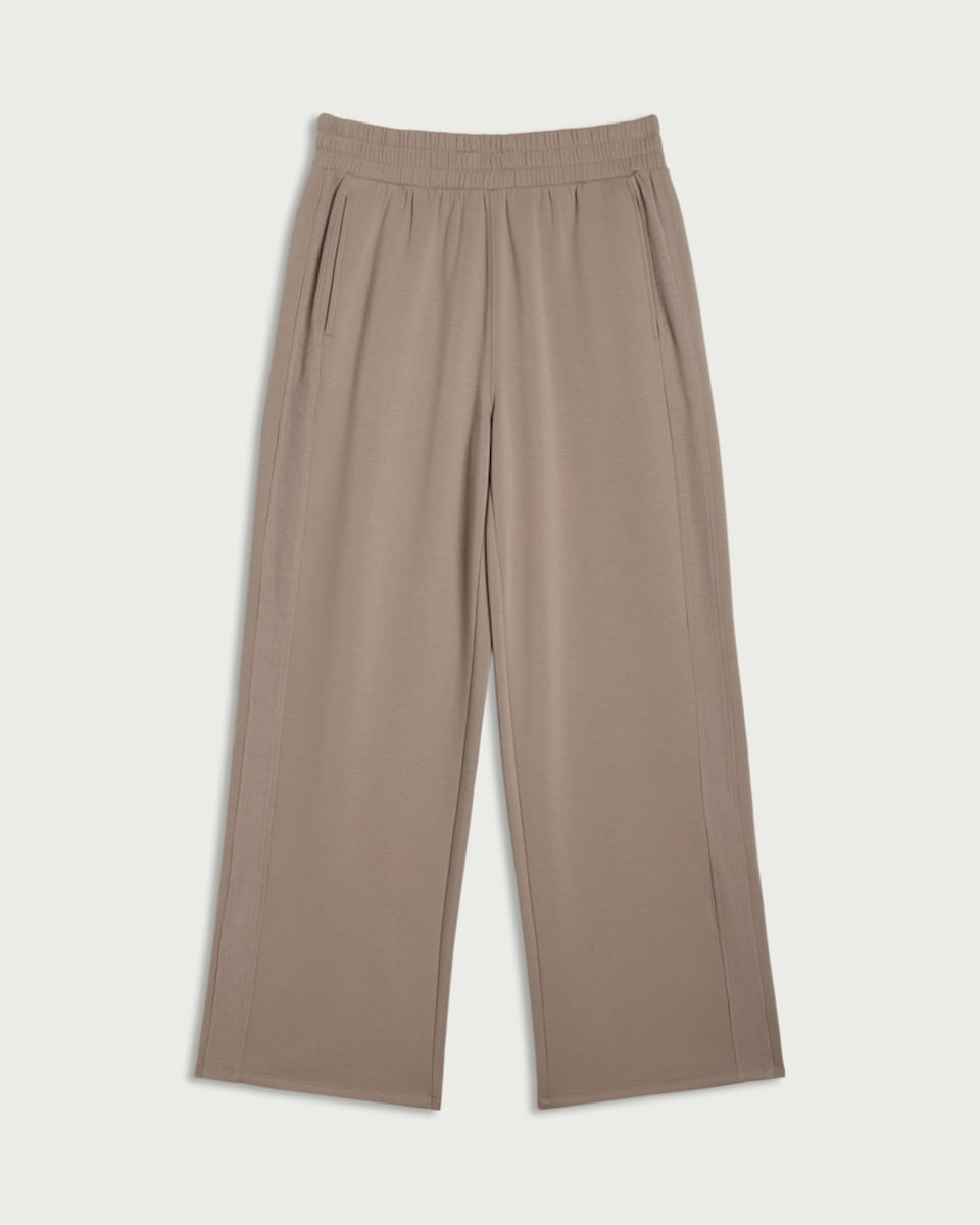 image 1 of F&F Active AFTERCLASS Wide Leg Joggers in Neutral