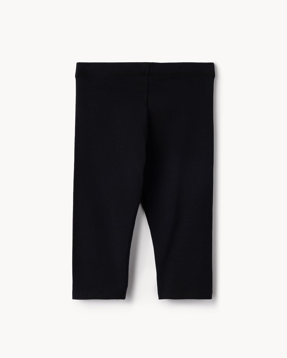image 1 of F&F Girls Cotton Rich Capri Leggings in Black