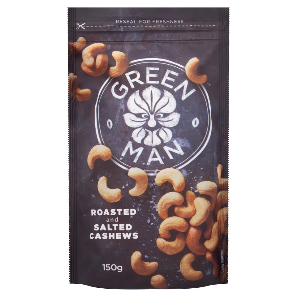 Green Man Roasted And Salted Cashews 150G