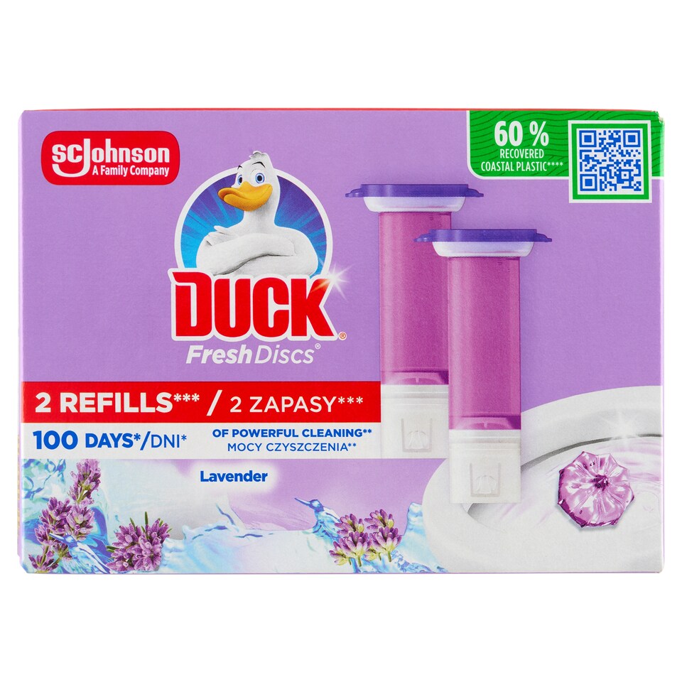 Obrázek 1 pro produkt Duck Fresh Discs Čistič WC levandule náplň 2 x 36ml (72ml)