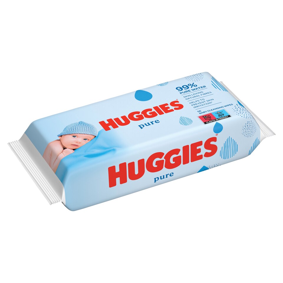 image 1 of Huggies Pure Baby Wipes Pure 56