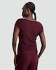 image 3 of F&F Cowl Neck Cap Sleeved Co-ord Top in Burgundy