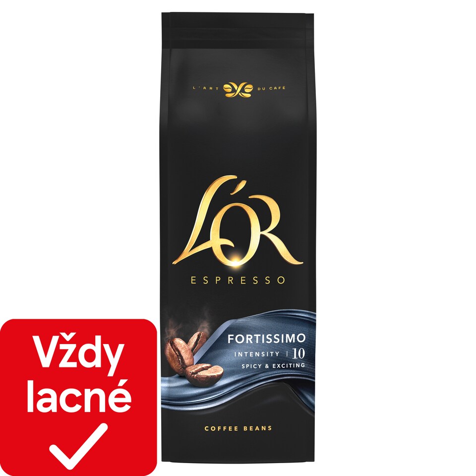 L'OR Espresso Fortissimo káva pražená zrnková 500 g