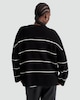 image 3 of F&F Knitted Slouchy Jumper with Wool in Multi Black
