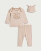 image 1 of F&F Baby 3–Piece Cotton Rich Striped Set in White
