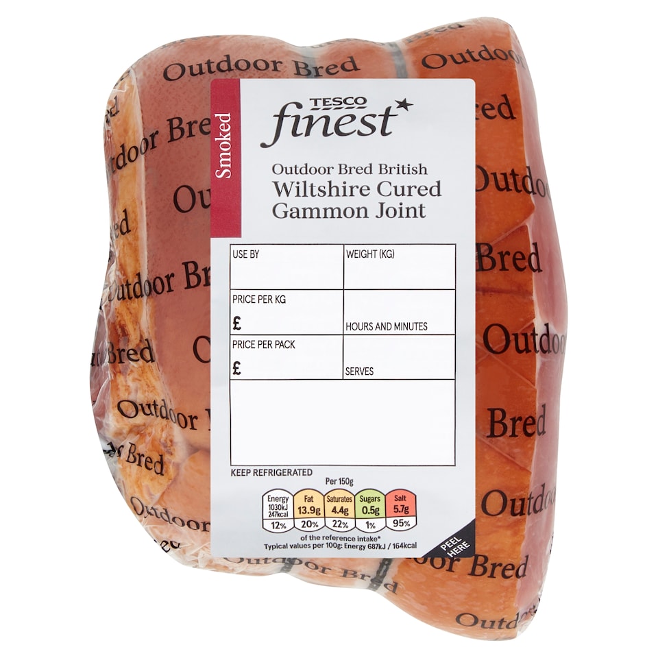 Tesco Finest Smoked Wiltshire Cured Crackling Gammon Joint