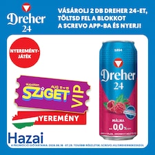 Dreher 24 Málna Mixture of Non-Alcoholic Light Beer and Raspberry-Flavored Drink 0,0% 0,5 l