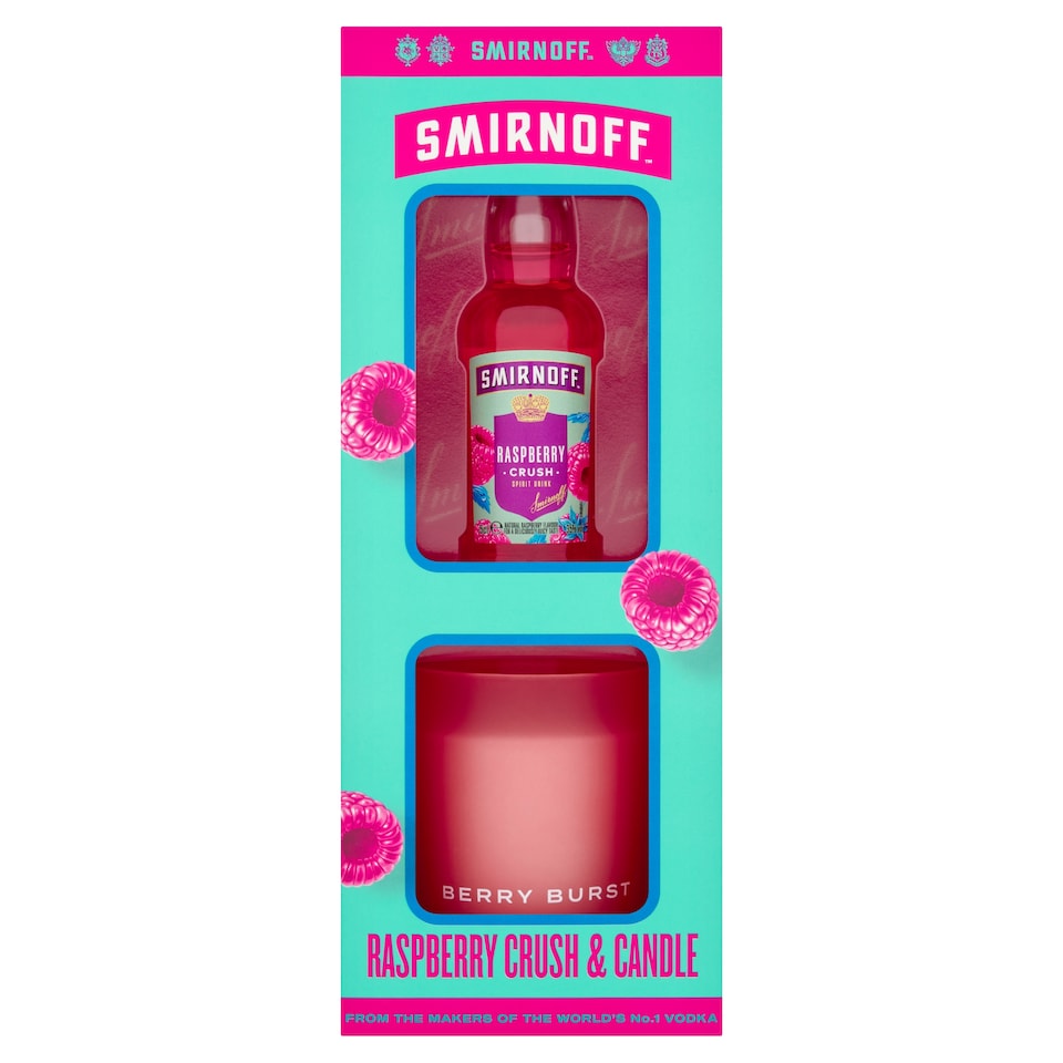 Smirnoff Raspberry Crush Vodka 5Cl & Candle Gift Set