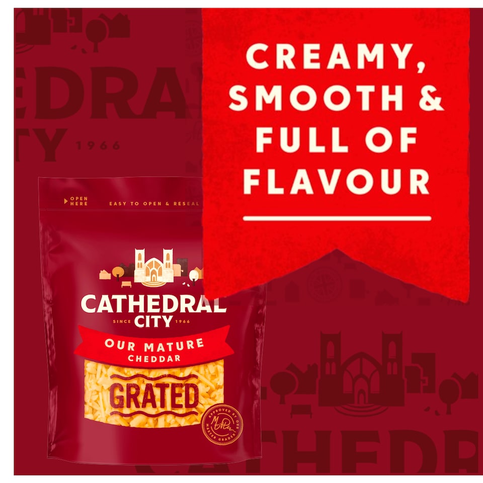 image 1 of Cathedral City Grated Mature Cheddar Cheese 180 G
