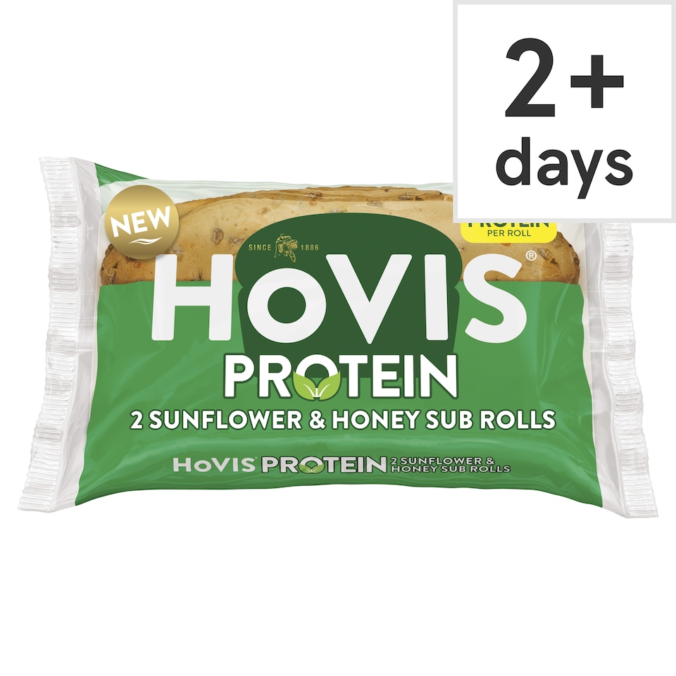 Hovis Protein Sunflower & Honey Sub Rolls 2 Pack