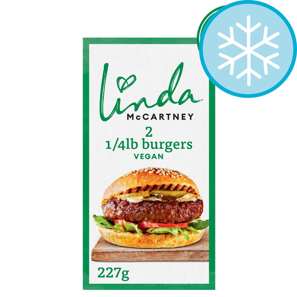 Linda McCartney's 2 Vegetarian 1/4 lb Burgers 227g