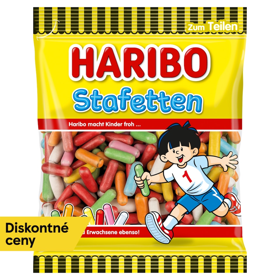 Haribo Stafetten cukríky zo sladkého drievka v dražé 160 g
