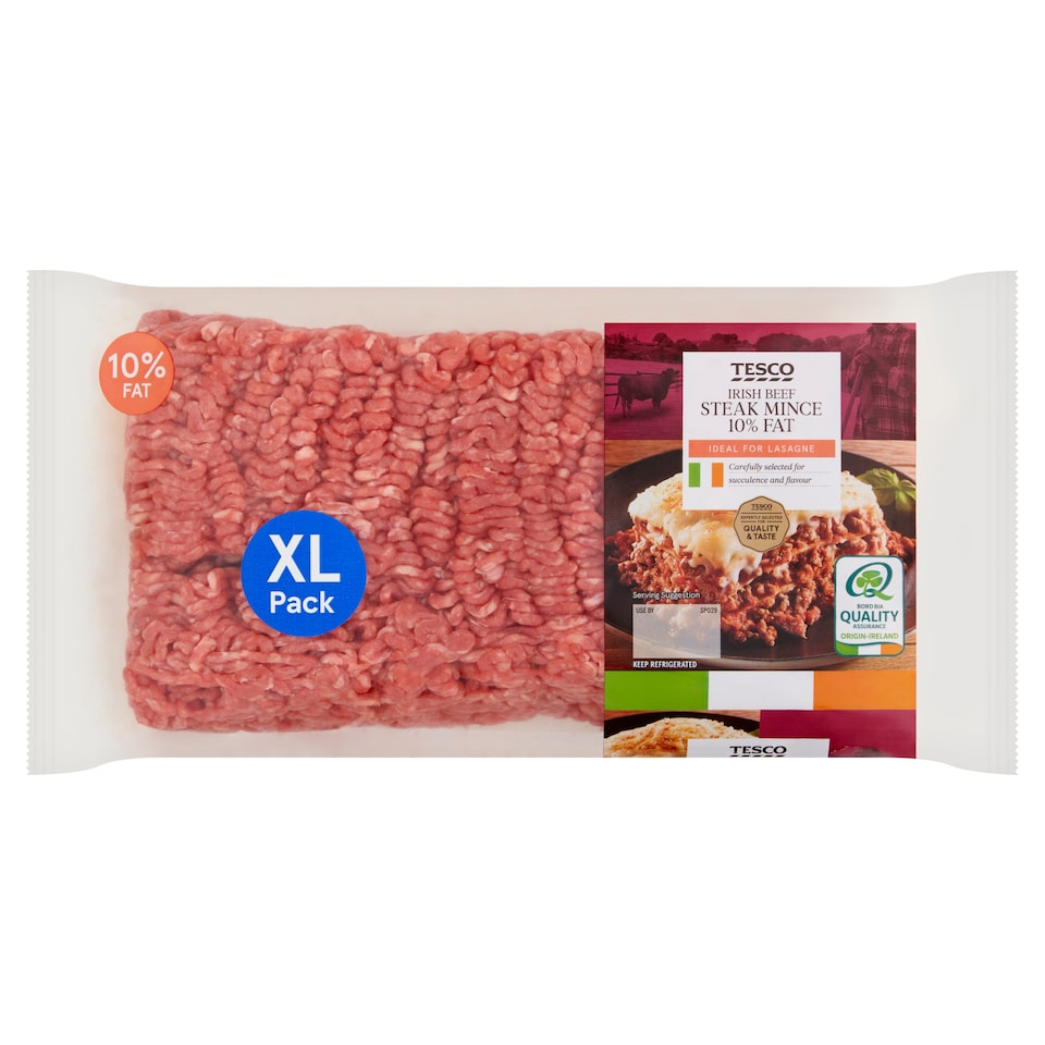 Tesco Irish Beef Steak Mince 10% Fat 1.088Kg