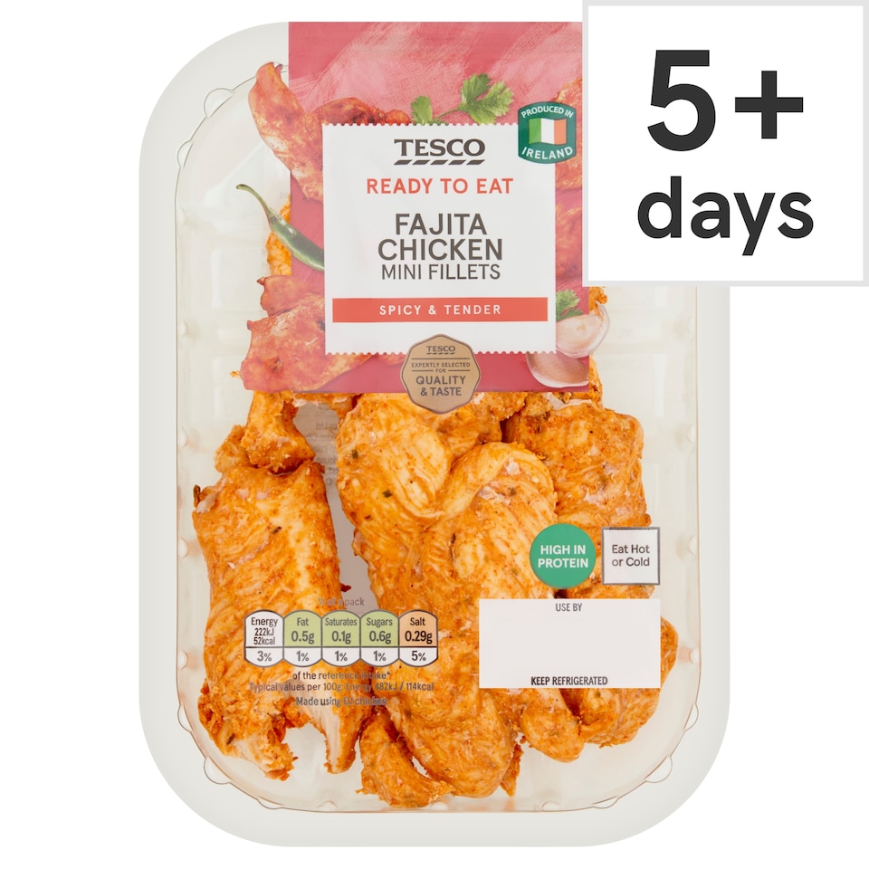 Tesco Fajita Chicken Mini Fillets 140g
