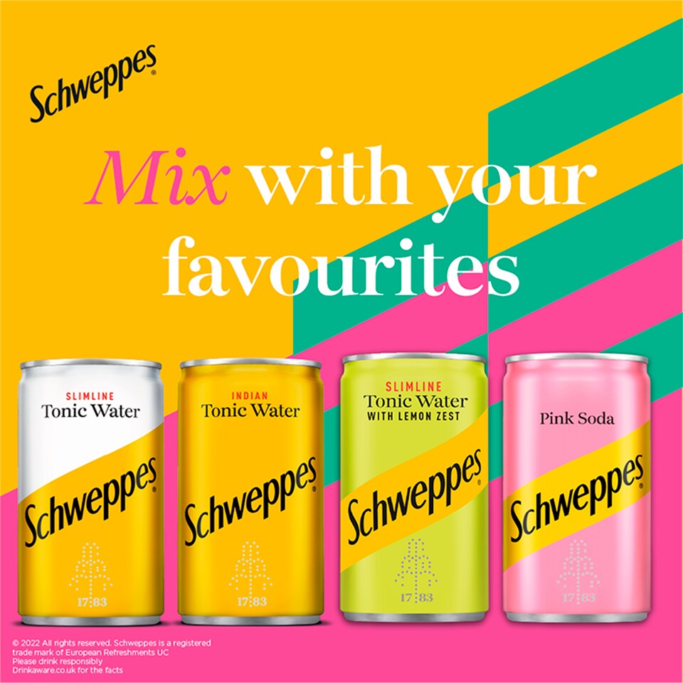 image 1 of Schweppes Slimline Tonic With Lemon 12X150ml