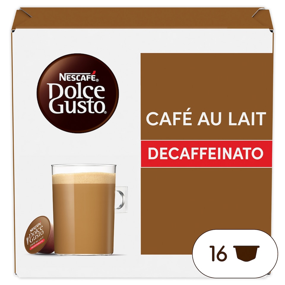 image 1 of Nescafe Dolce Gusto Café Au Lait Decaff Coffee Pods x16 160g