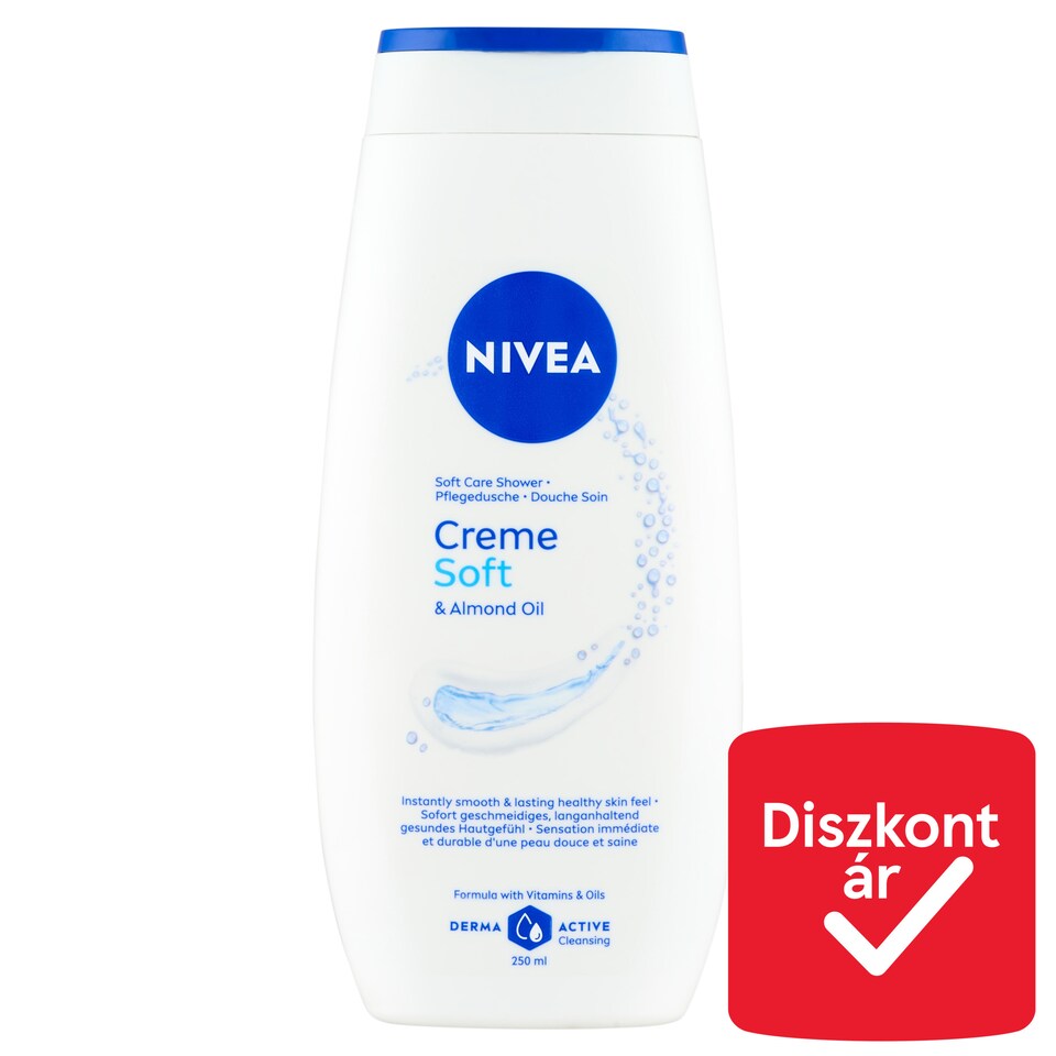 NIVEA Creme Soft & Almond Oil krémtusfürdő 250 ml  1. kép