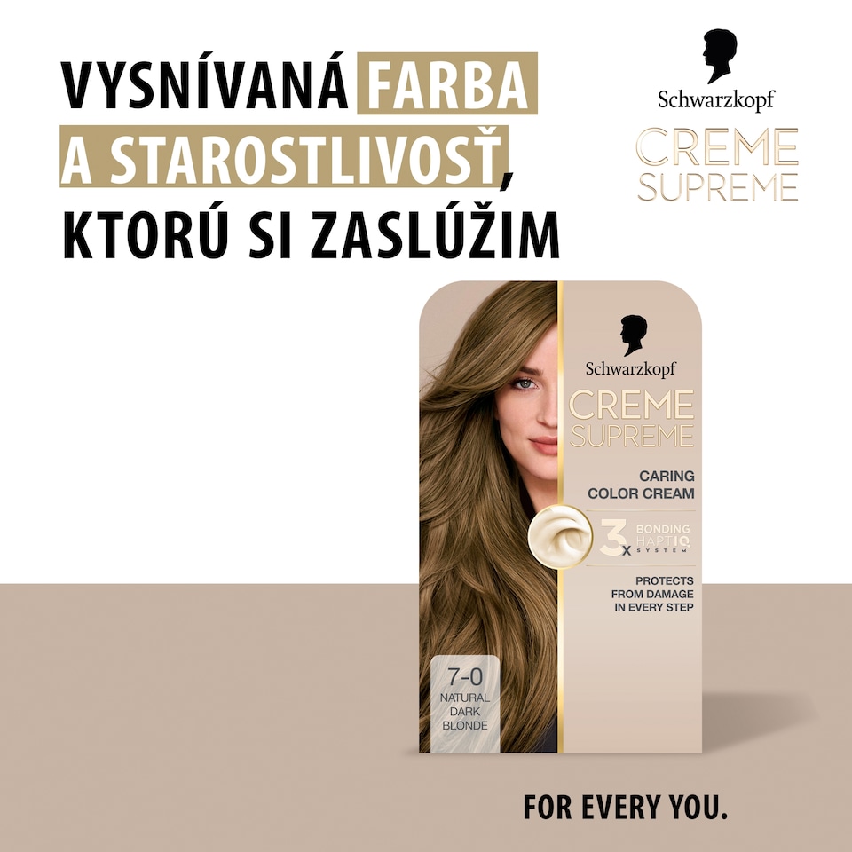 image 1 of Schwarzkopf Creme Supreme Hair Color 7-0 Natural Blonde
