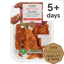 Tesco Fajita Cooked Chicken Breast Mini Fillets 170G