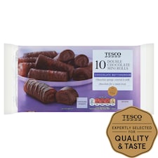 Tesco 10 Double Chocolate Mini Rolls