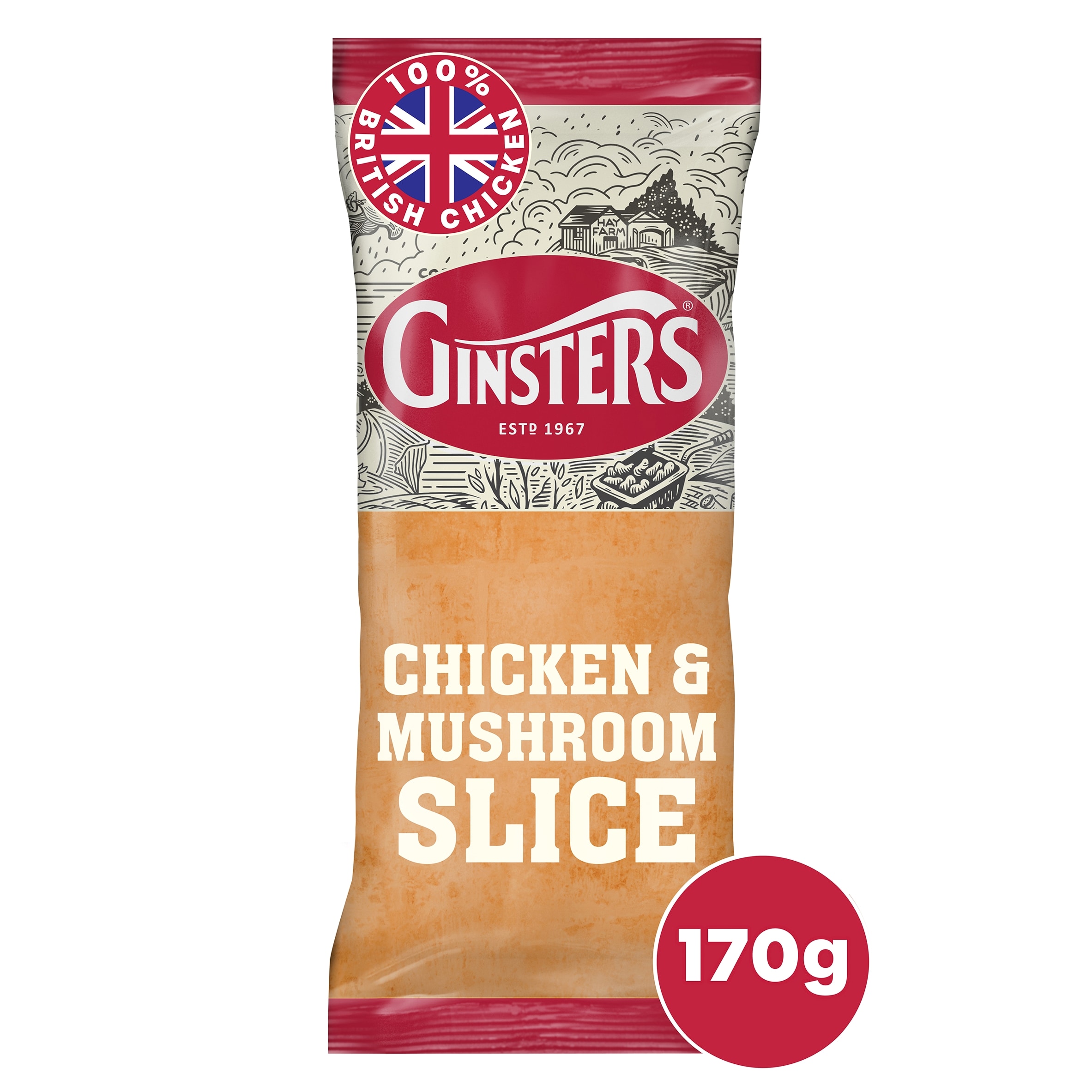 Ginsters Chicken & Mushroom Slice 170G