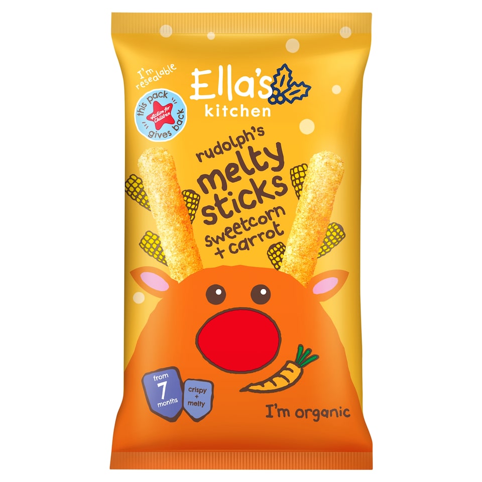 Ella's Kitchen Sweetcorn Plus Carrot Melty Sticks 17G