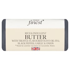 Tesco Finest Deli Butter with Truffle Flavoured Olive Oil, Black Pepper, Garlic & Onion 90g
