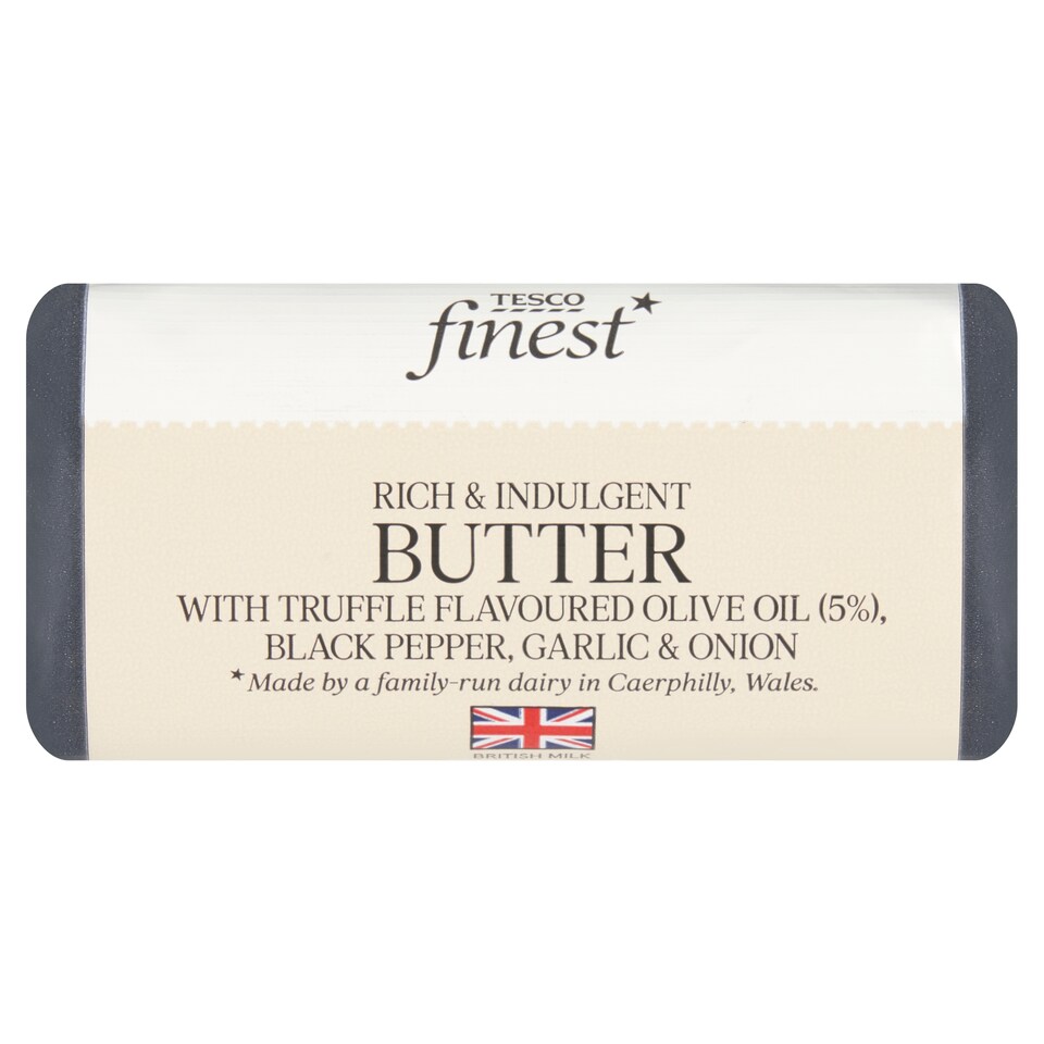 Tesco Finest Deli Butter with Truffle Flavoured Olive Oil, Black Pepper, Garlic & Onion 90g