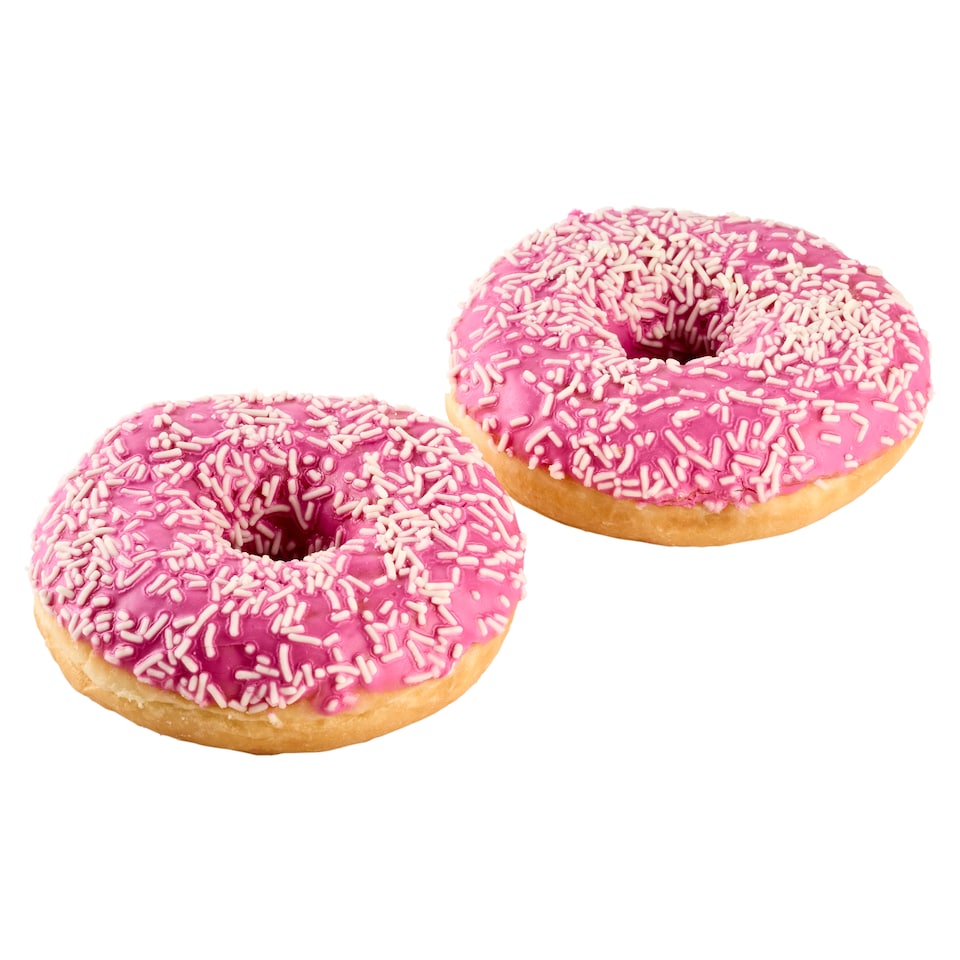 image 1 of Tesco Donut with Strawberry Flavored Glaze 56g