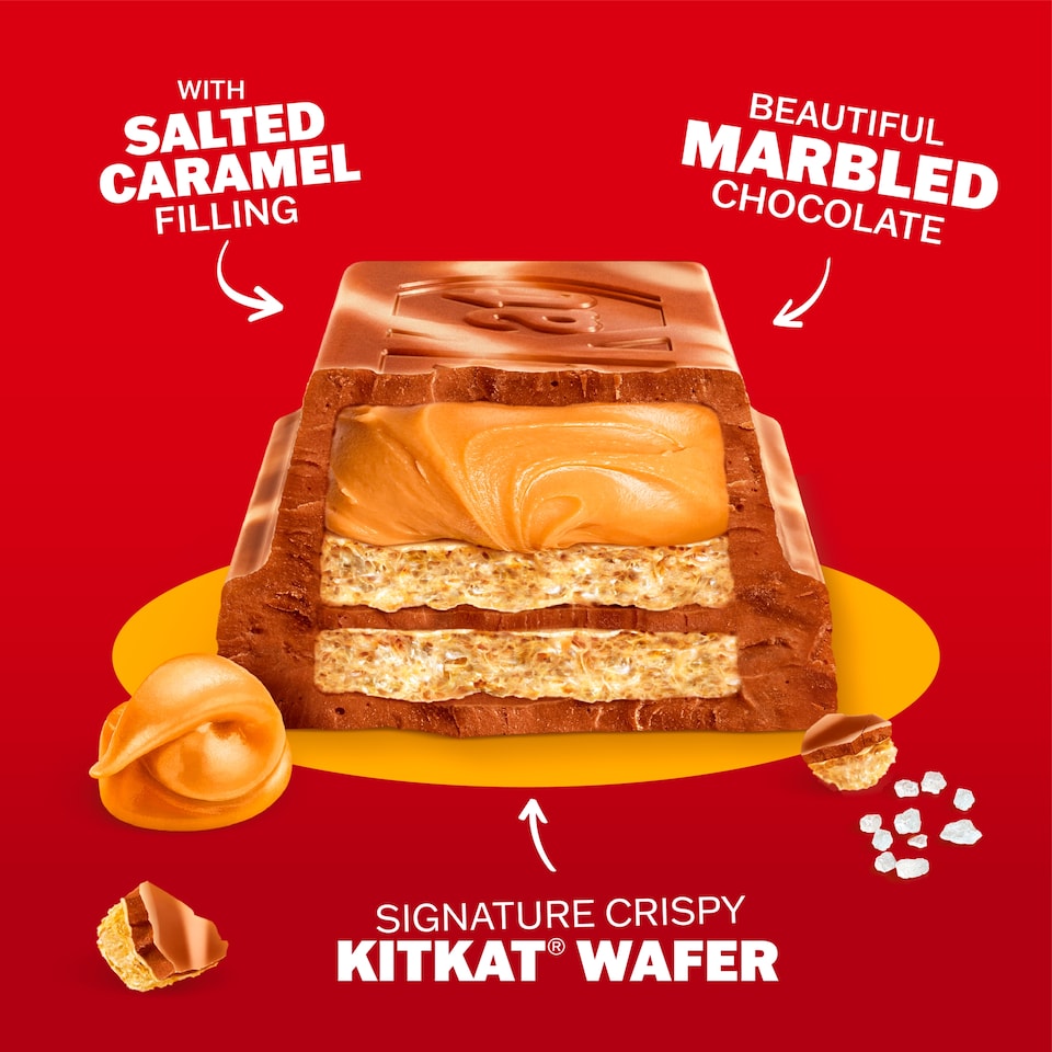 image 1 of KitKat Salted Caramel Chocolate Sharing Bar 99g