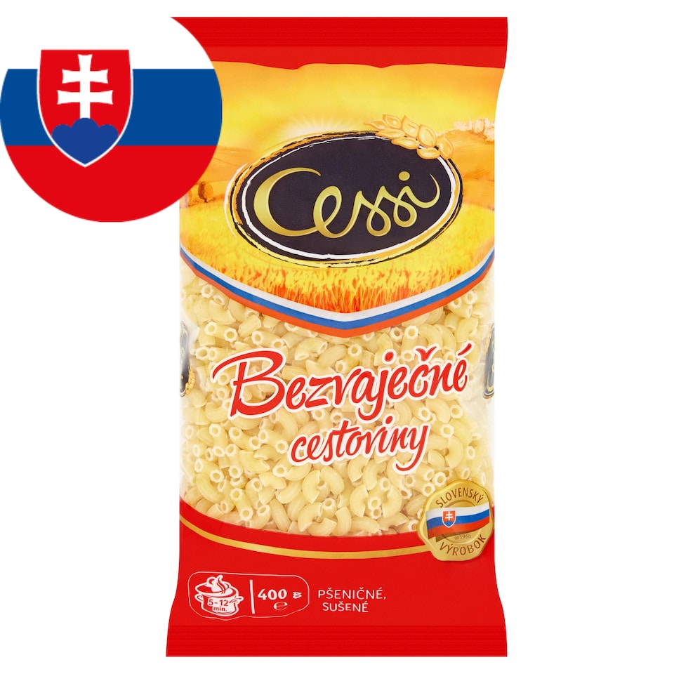 Cessi Bezvaječné cestoviny pšeničné, sušené kolienka malé 400 g