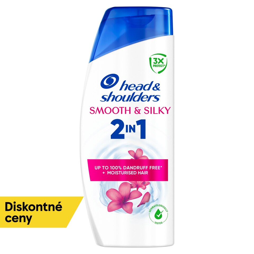 image 1 of Head & Shoulders Smooth & Silky 2in1 Shampoo and Conditioner 400ml. Dandruff Free Hair