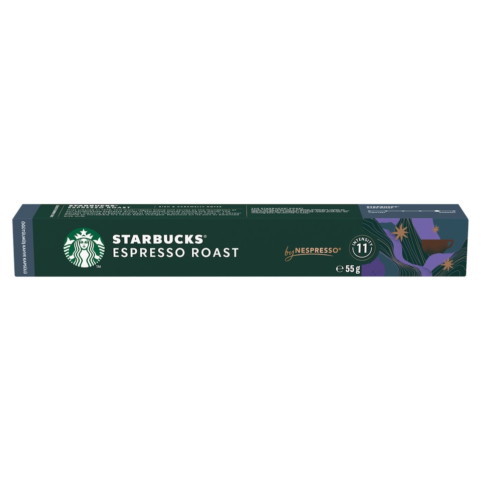STARBUCKS ESPRESSO ROAST by NESPRESSO Dark roast kávové kapsle, 10 kapslí v balení