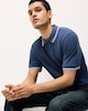 image 3 of F&F Cotton Rich Tipped Short Sleeved Polo Shirt in Teal