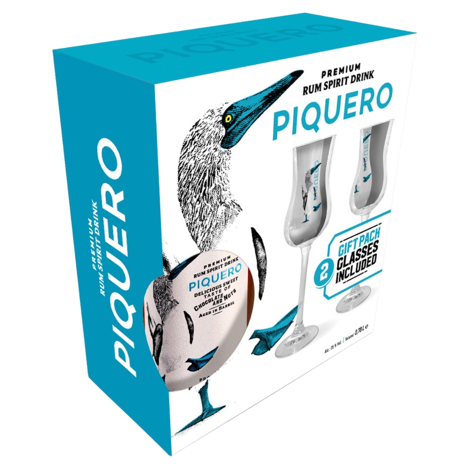 Piquero 40% 700 ml + 2 Glasses