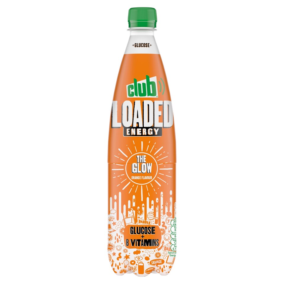 Club Loaded Energy The Glow Orange Drink 850Ml