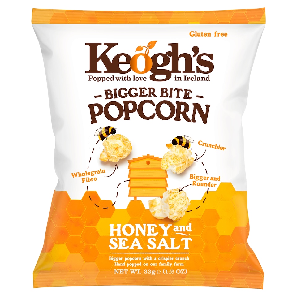 Keogh's Honey And Sea Salt Popcorn 33G